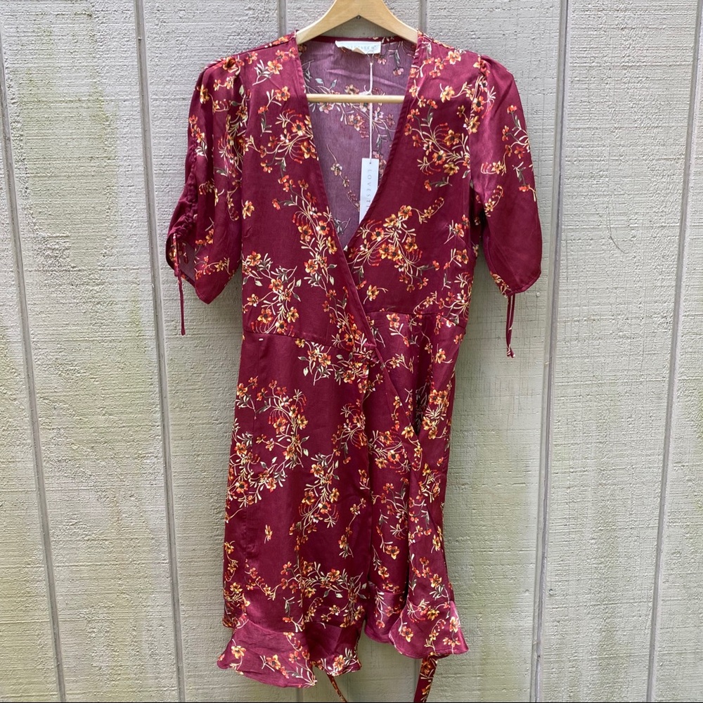 SOLD Lovestitch floral wrap dress women’s - Picture 3 of 9